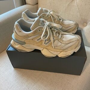 New Balance Cream Chunky Athletic Shoes